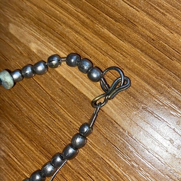 Tibetan Tribal Multi Semi Precious Stone with Turquoise Inlay Pendant Necklace - Picture 8 of 9